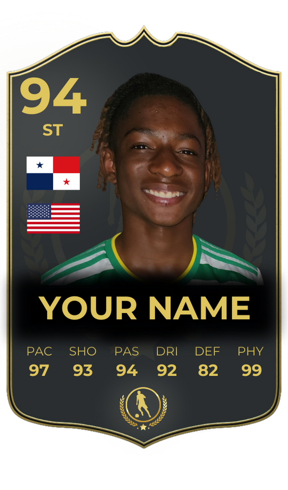 Luisito Etienne - Talented Soccer Card - Front Luisito Etienne - Talented Soccer Card - Front